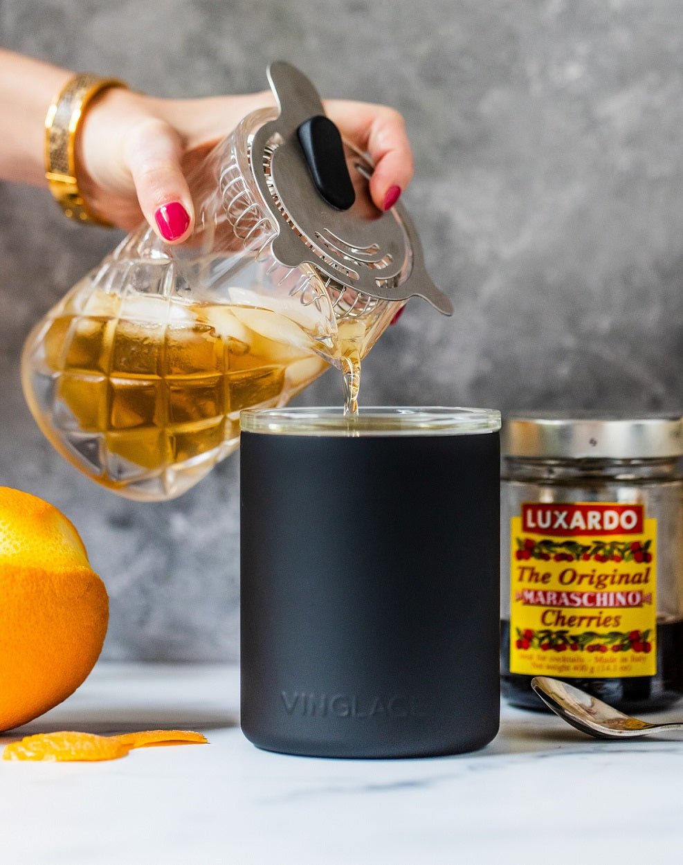 Glass Lined Whiskey Low Ball